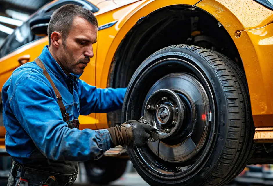 Замена переднего тормозного диска (с колодками) Фольксваген Транспортер