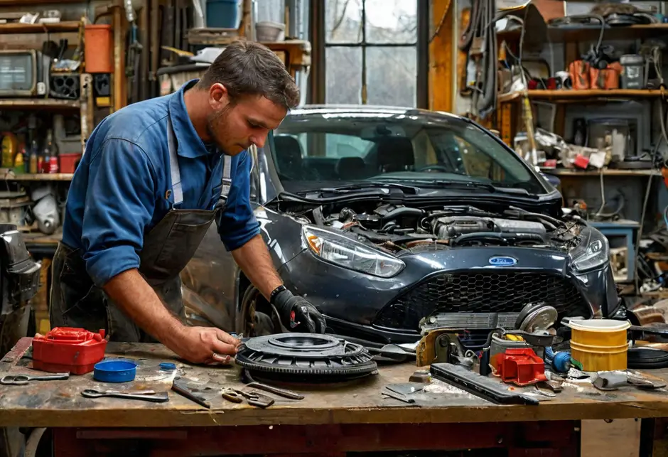 Замена натяжителя ремня Форд Транзит