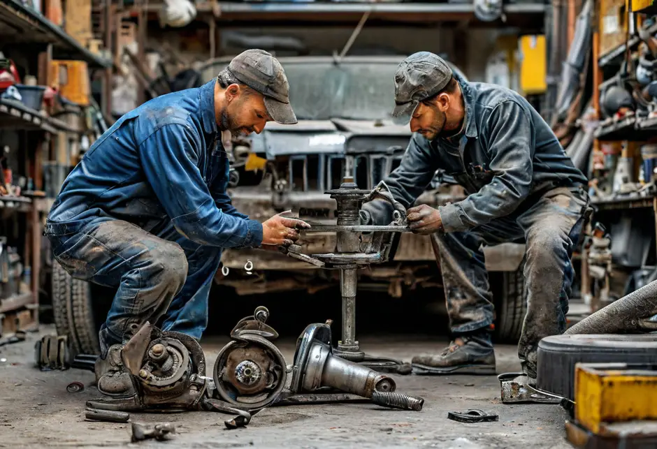 Замена переднего амортизатора Фиат Дукато