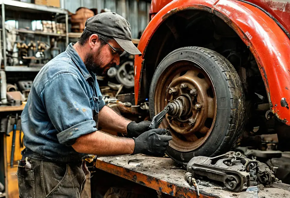 Снятие и установка тормозного барабана GAZ Gazel
