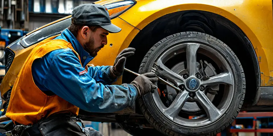 Замена переднего тормозного диска Форд Транзит