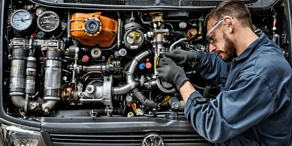 Снятие и установка топливного фильтра Фольксваген Транспортер