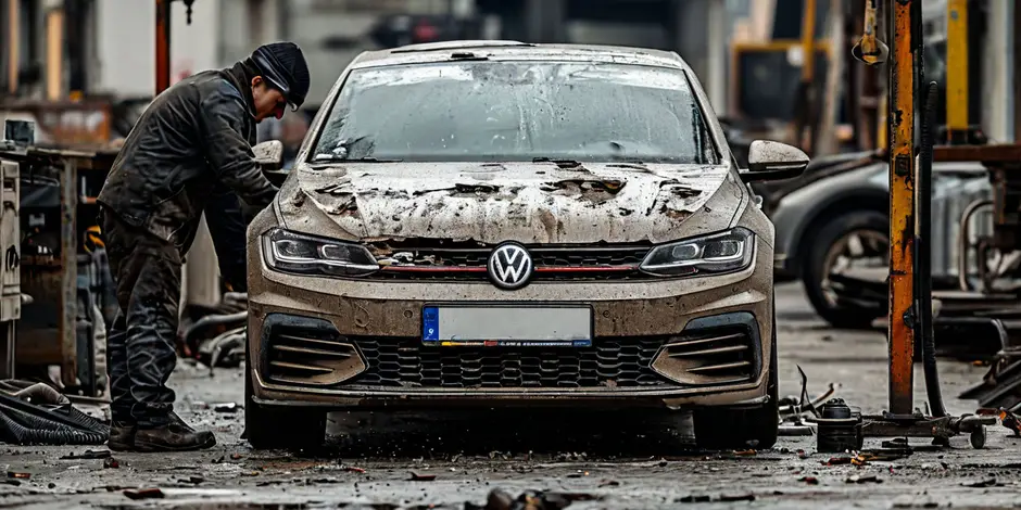 Удаление залома Фольксваген Крафтер