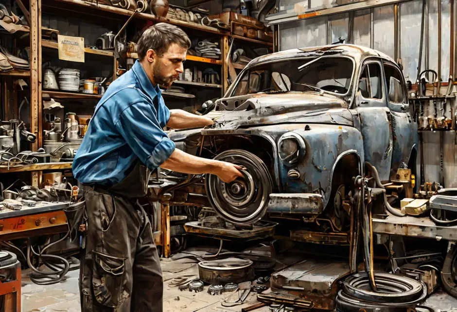 Замена переднего тормозного диска GAZ Gazel