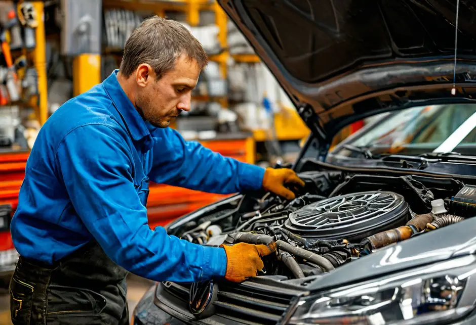 Замена дополнительного ролика ручейкового ремня Фольксваген Транспортер