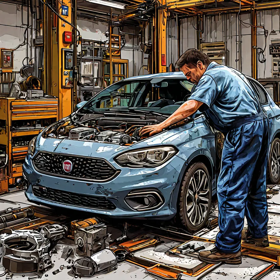 Разборка и сборка передней части автомобиля Фиат Дукато 244