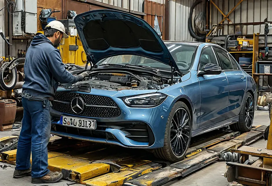 Замена ролика приводного ремня Мерседес Спринтер